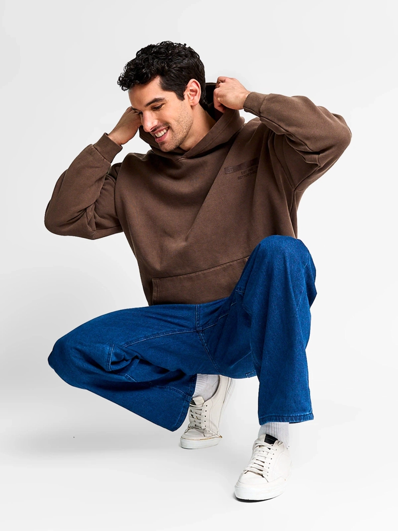 POLERÓN HOMBRE INDEX ALGODÓN HOODIE LAVADO - 4
