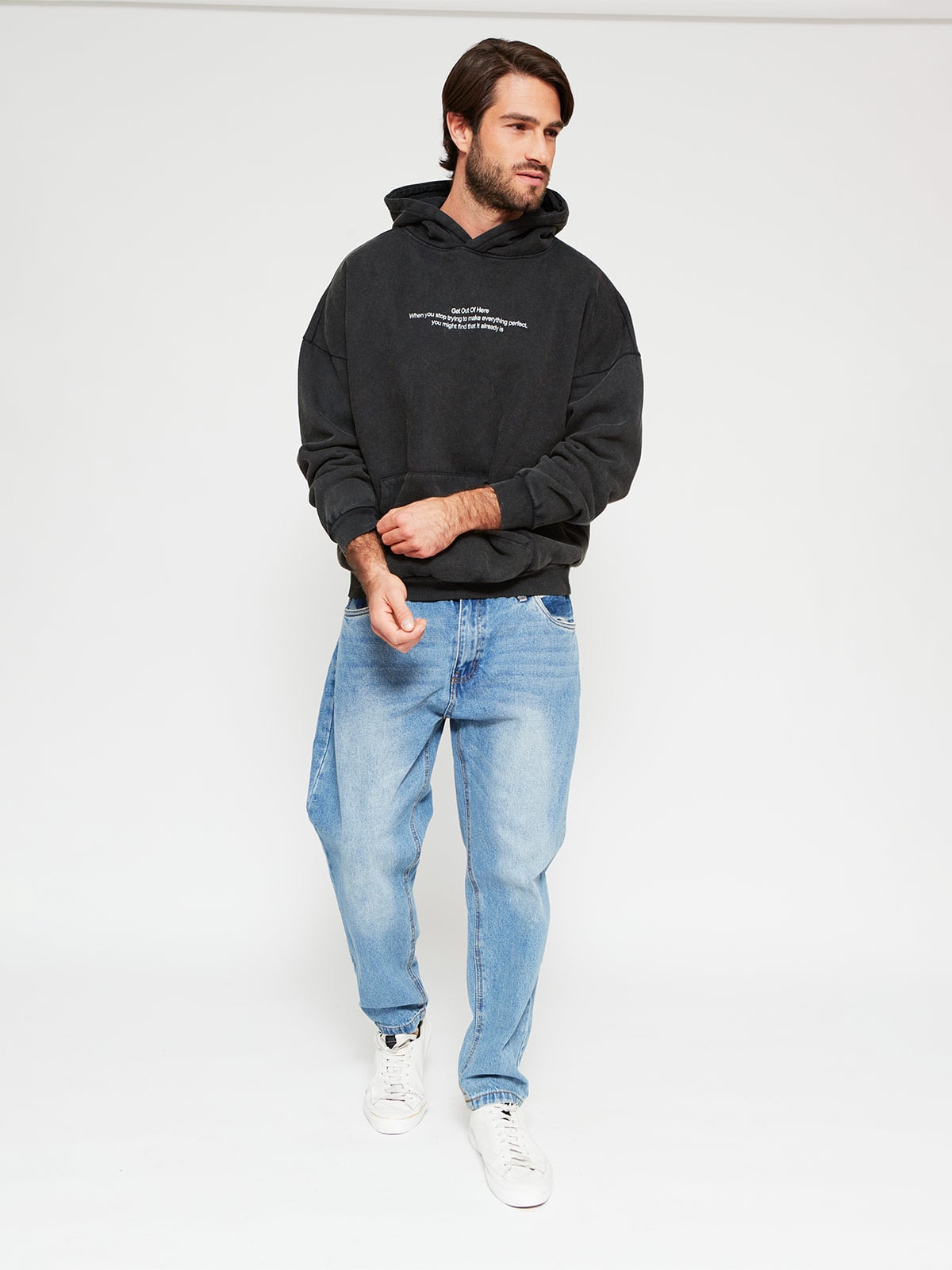 POLERÓN HOMBRE INDEX ALGODÓN HOODIE LAVADO - 4