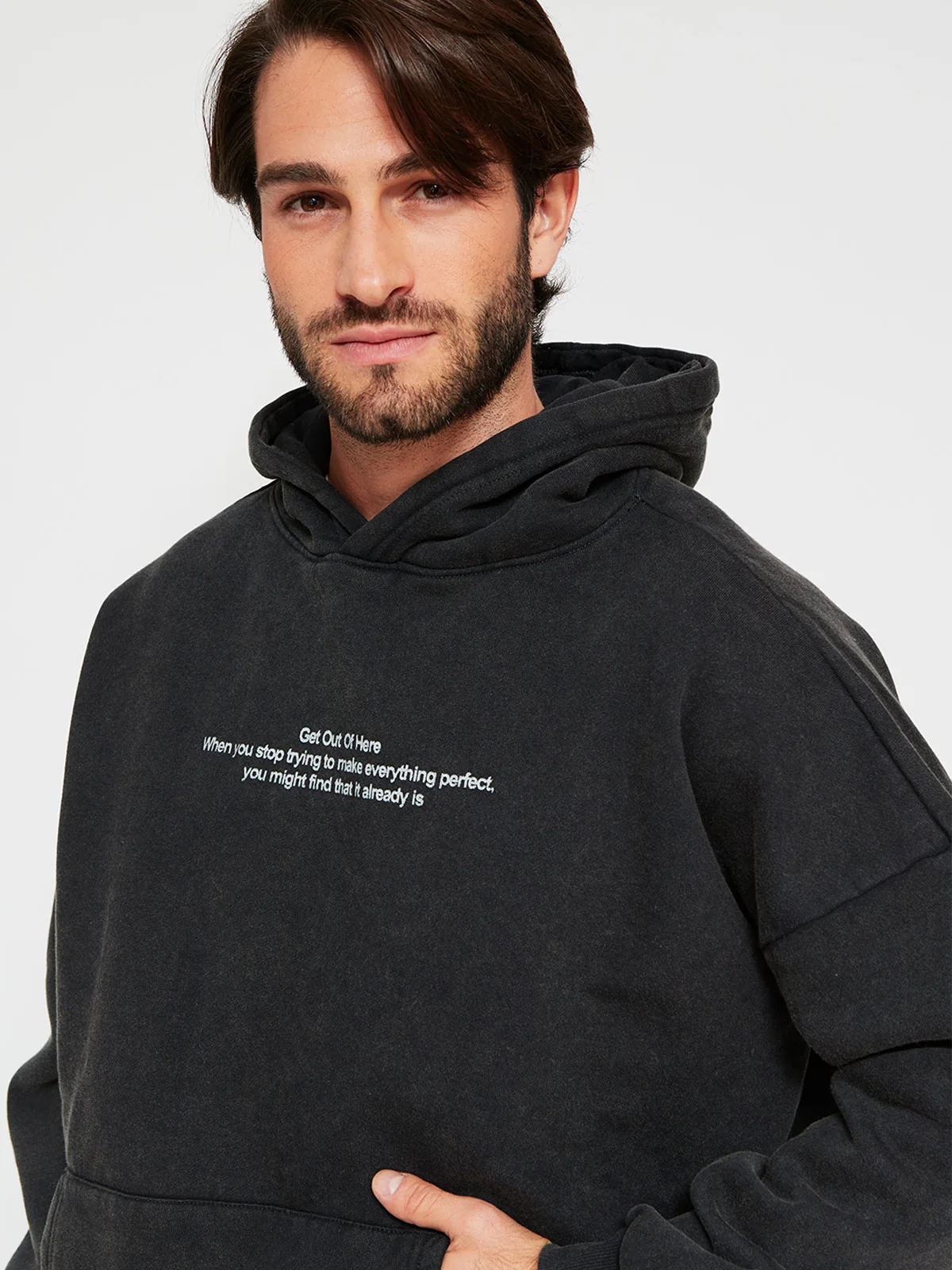 POLERÓN HOMBRE INDEX ALGODÓN HOODIE LAVADO - 3