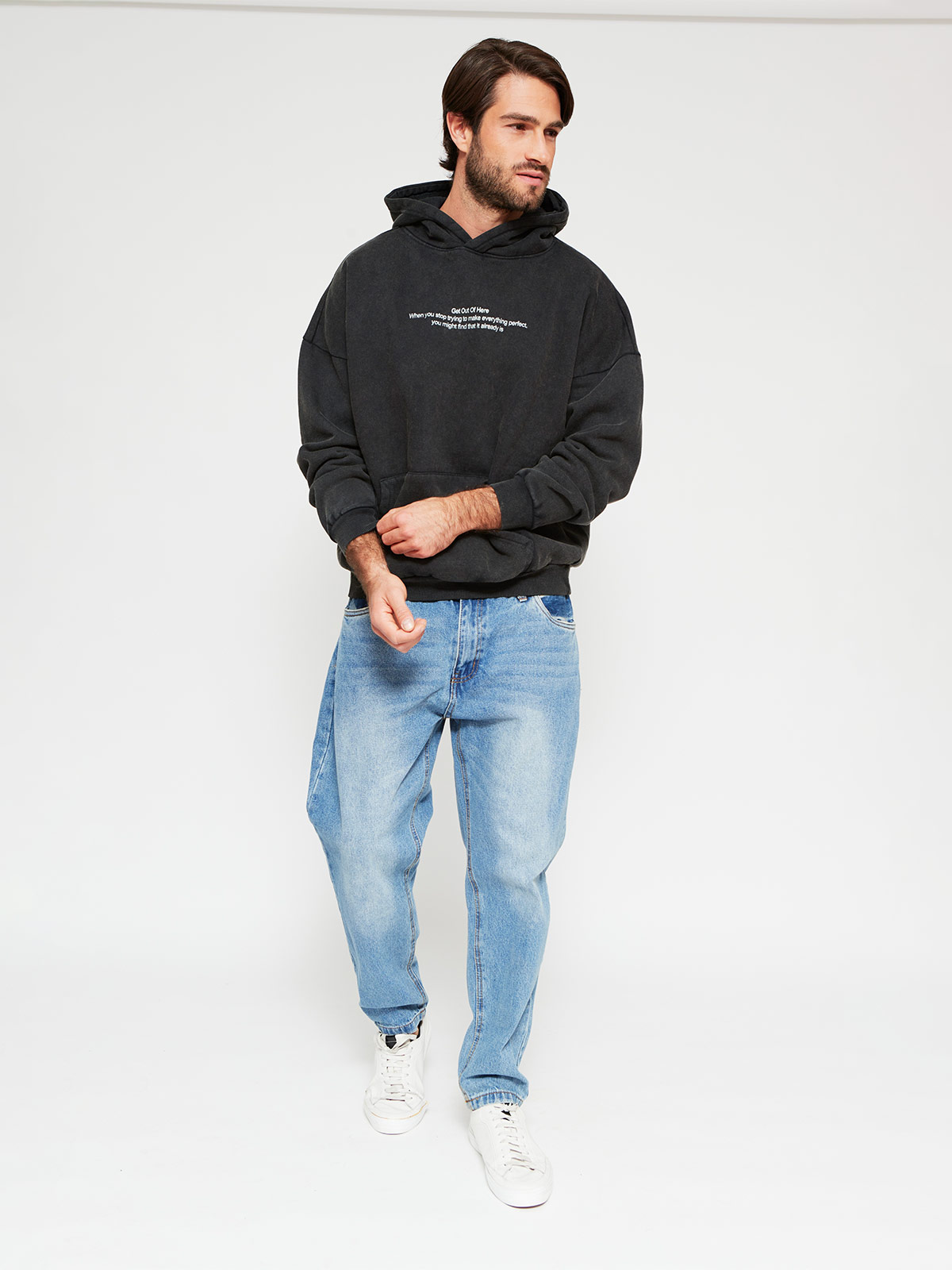POLERÓN HOMBRE INDEX ALGODÓN HOODIE LAVADO - 4
