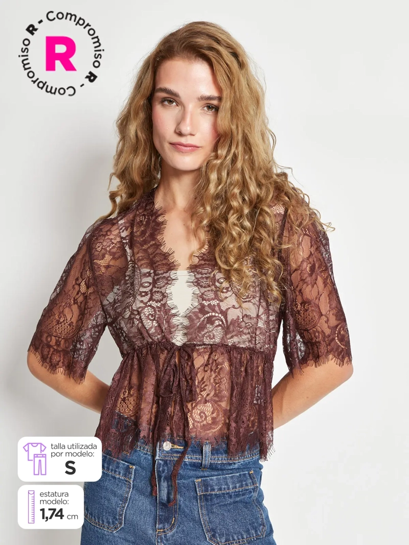 POLERA MUJER MARQUIS ENCAJE