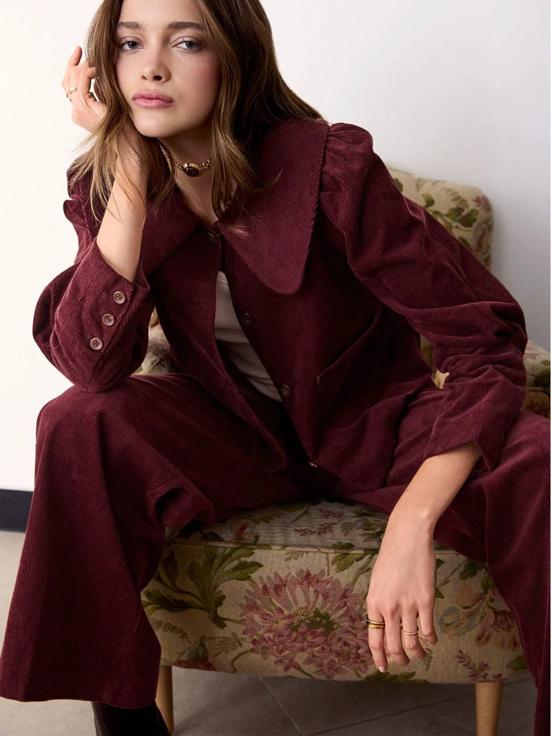 PANTALÓN MUJER MARQUIS ALGODÓN COTELÉ PALAZZO - 2