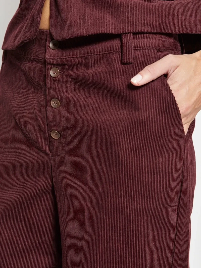 PANTALÓN MUJER MARQUIS ALGODÓN COTELÉ PALAZZO - 6