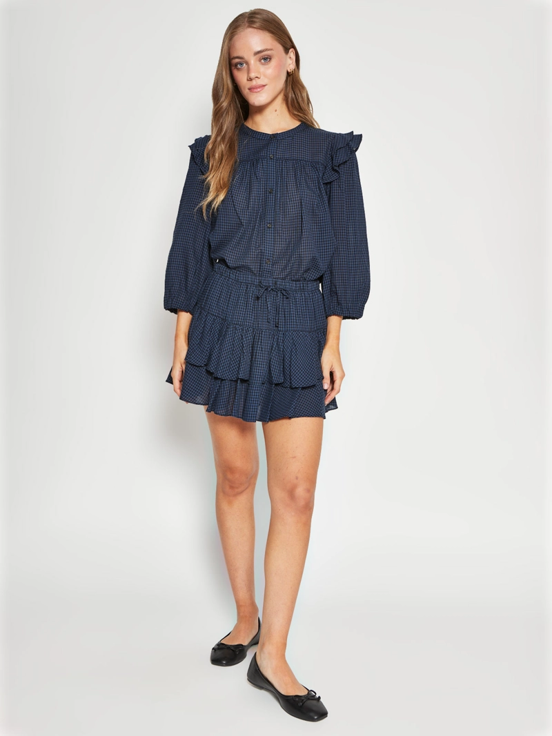 BLUSA MUJER INDEX ALGODÓN MANGA LARGA CUADROS - 4