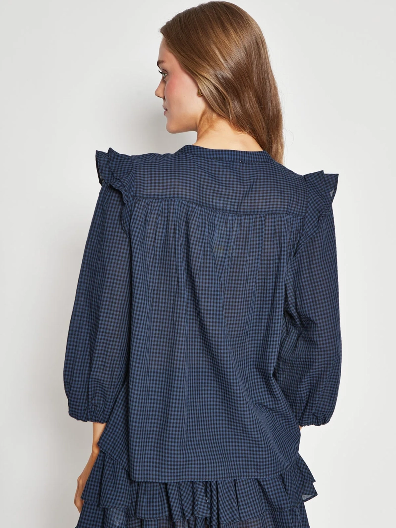 BLUSA MUJER INDEX ALGODÓN MANGA LARGA CUADROS - 2