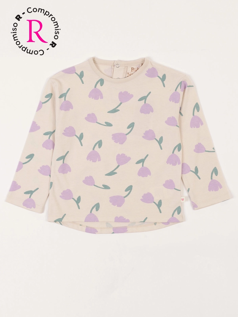 POLERA MANGA LARGA ALGODÓN NIÑA BABY HARVEST ESTAMPADO - 1