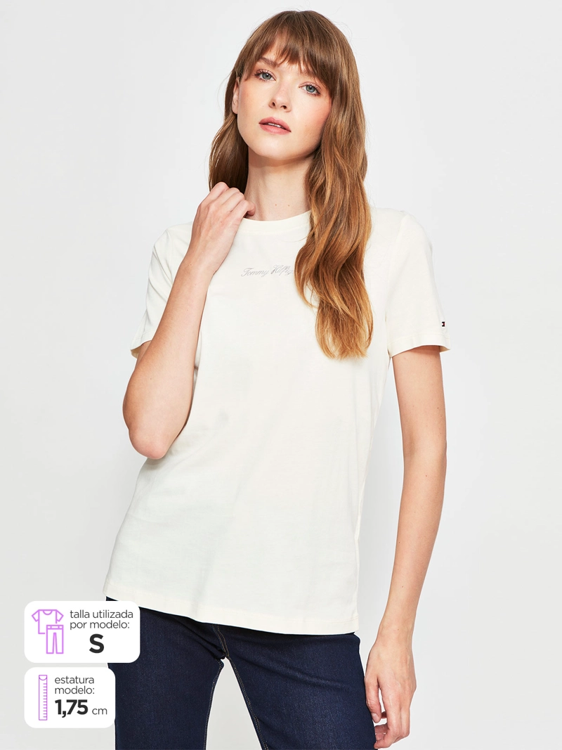 POLERA MUJER TOMMY HILFIGER ALGODÓN  - 1