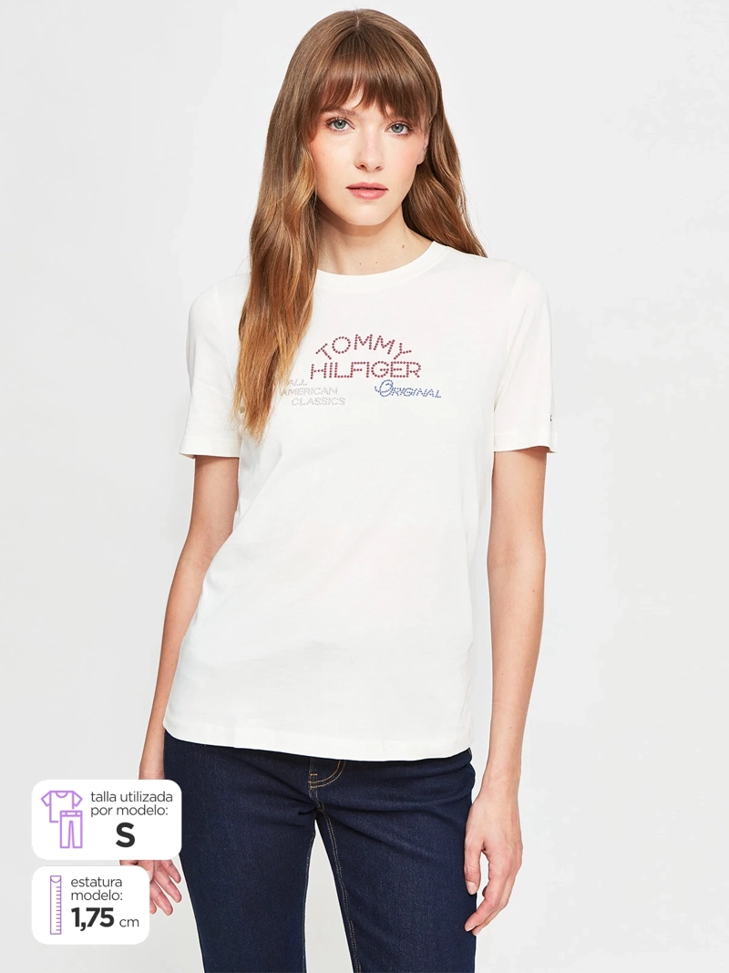 POLERA MUJER TOMMY HILFIGER ALGODÓN