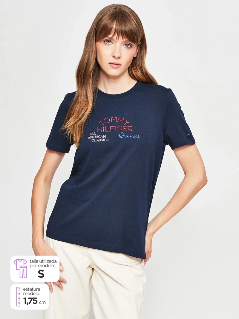 POLERA MUJER TOMMY HILFIGER ALGODÓN  - 1