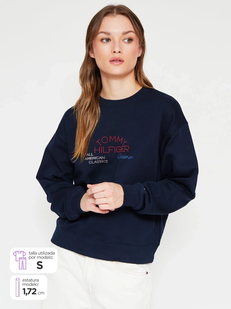 POLERÓN MUJER TOMMY HILFIGER ALGODÓN  - 1