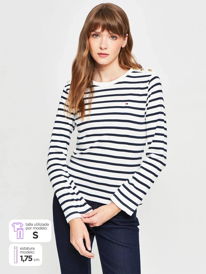 POLERÓN MUJER TOMMY HILFIGER ALGODÓN  - 1
