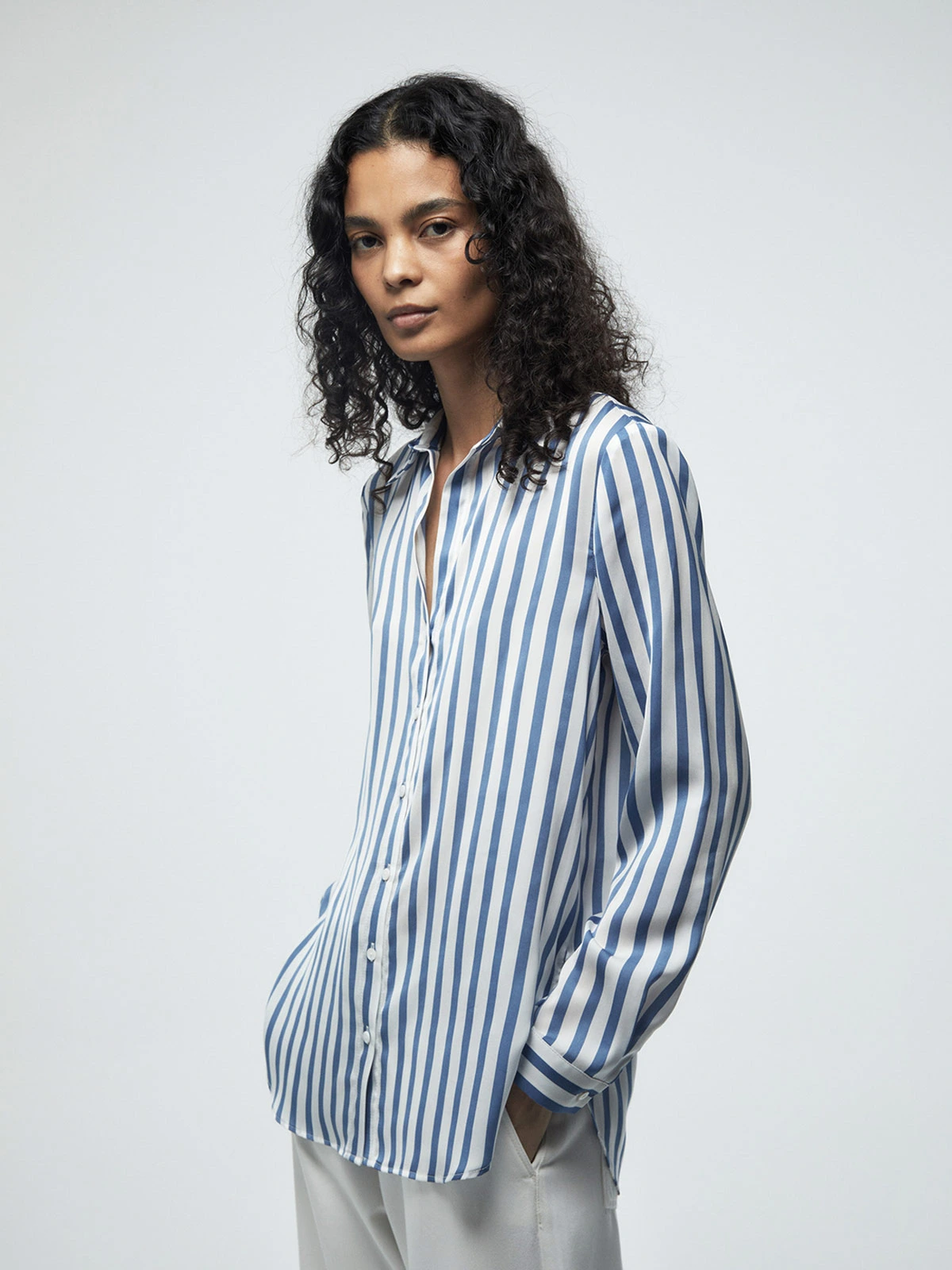 BLUSA MUJER SFERA MANGA LARGA - 1