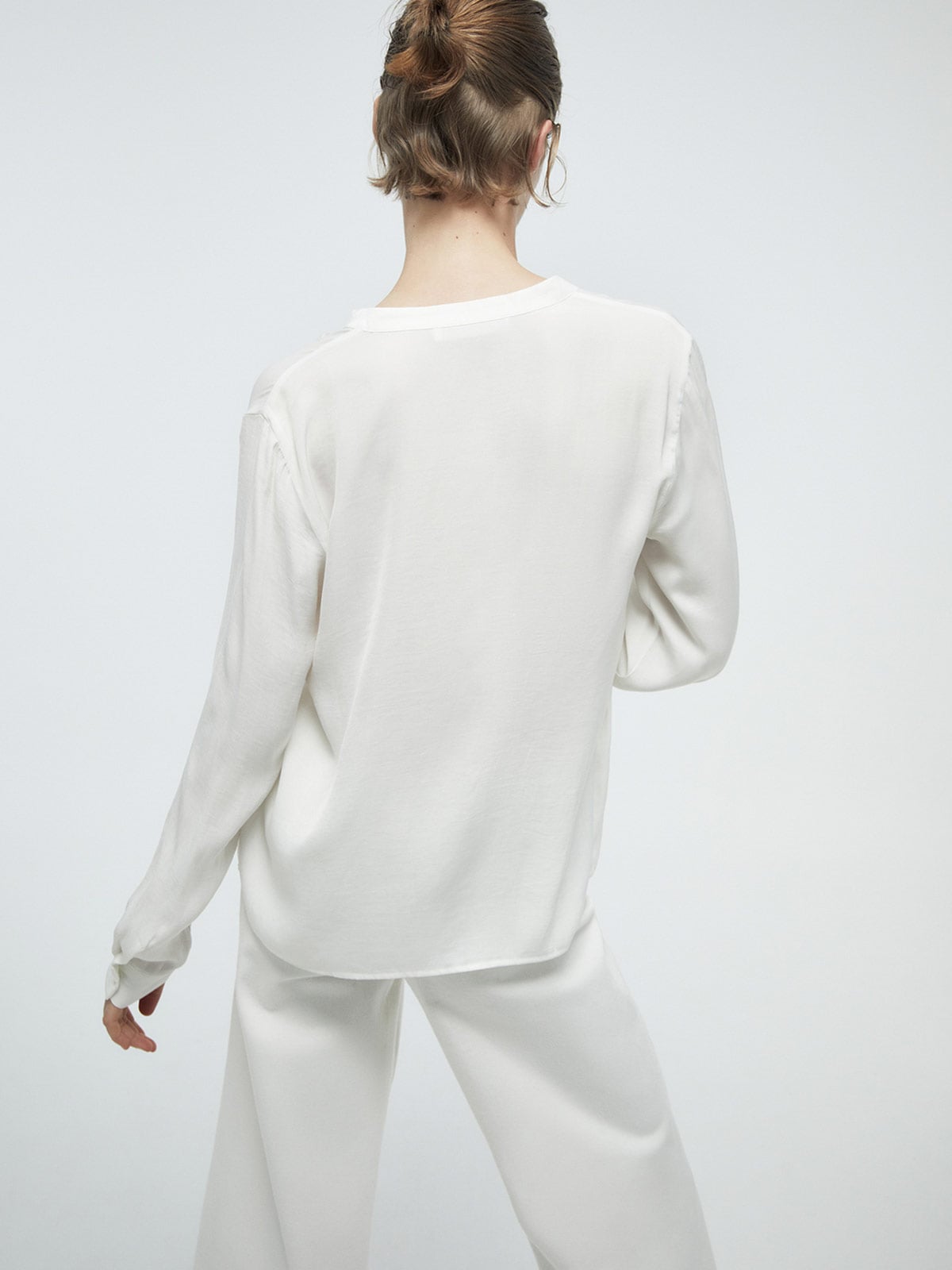 BLUSA MUJER SFERA MANGA LARGA LISA - 3