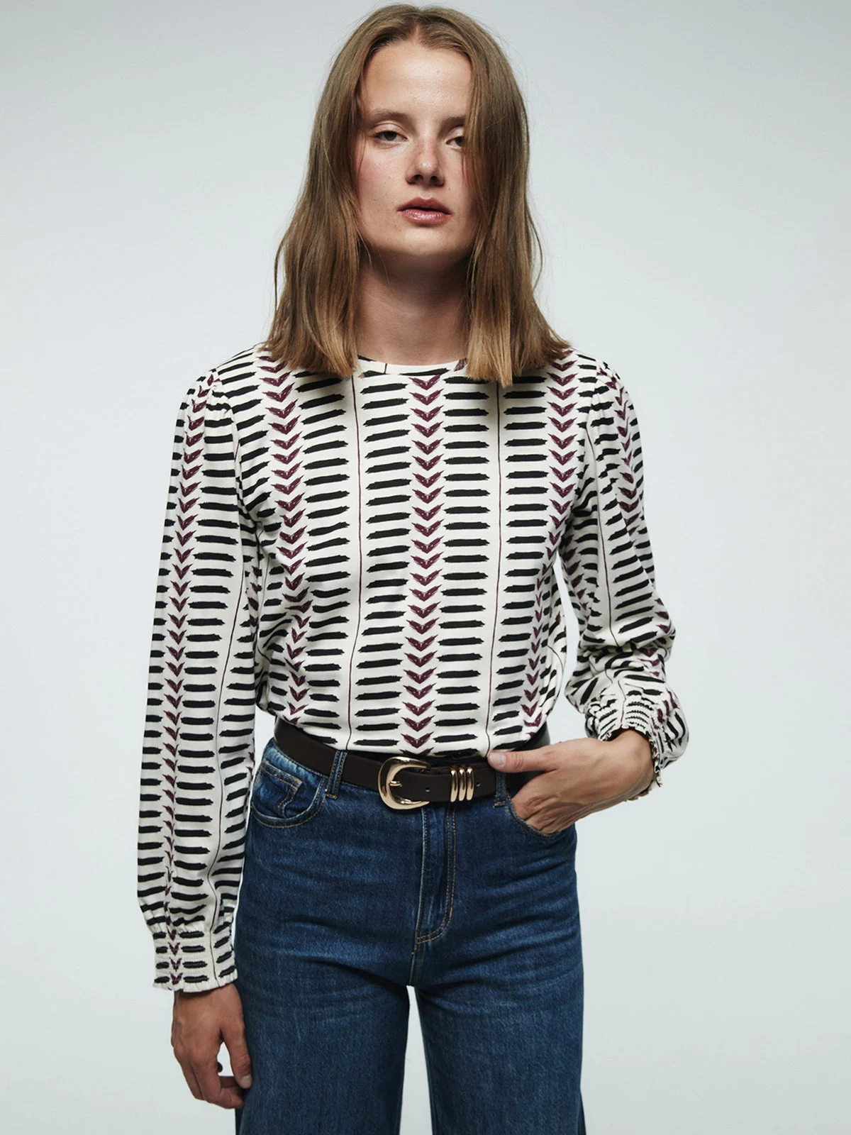 POLERA MUJER SFERA ALGODÓN MANGA LARGA - 2