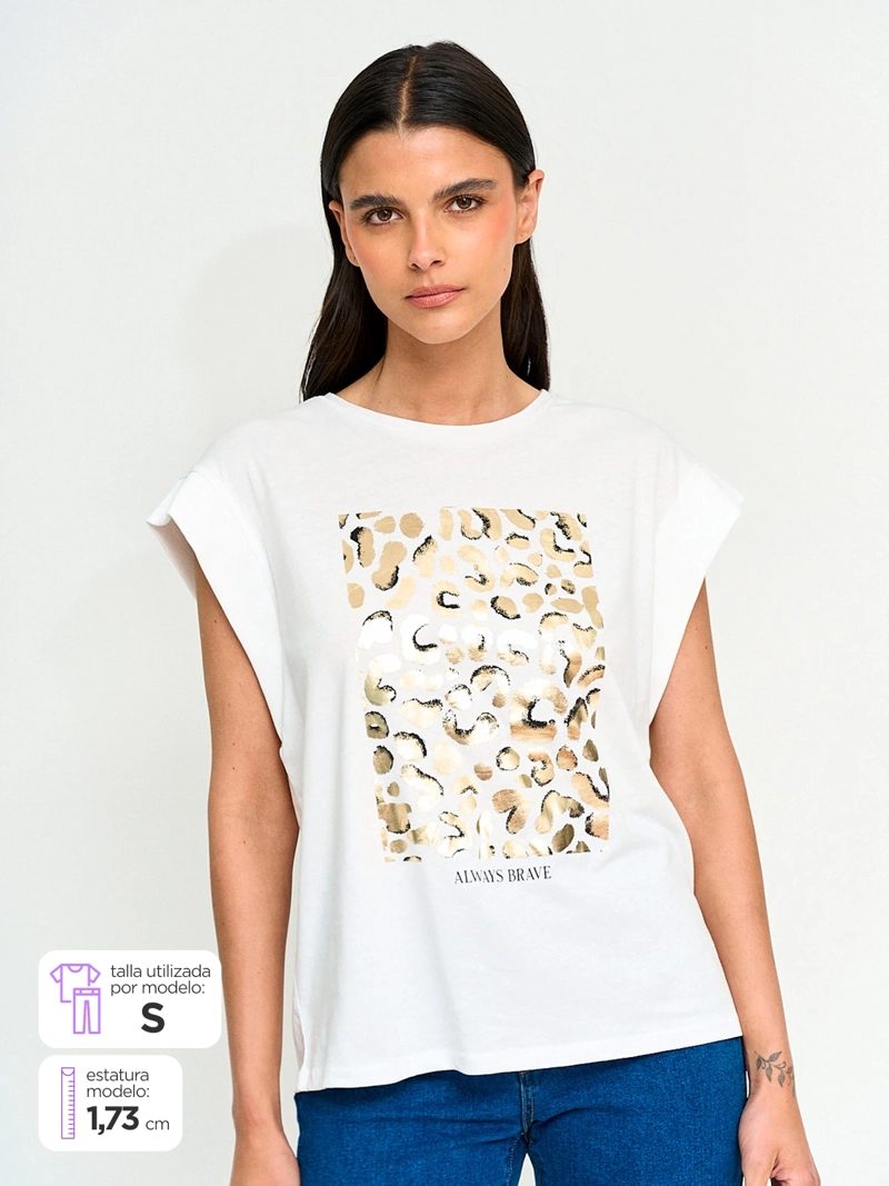 POLERA MUJER SFERA ALGODÓN MANGA CORTA - 1