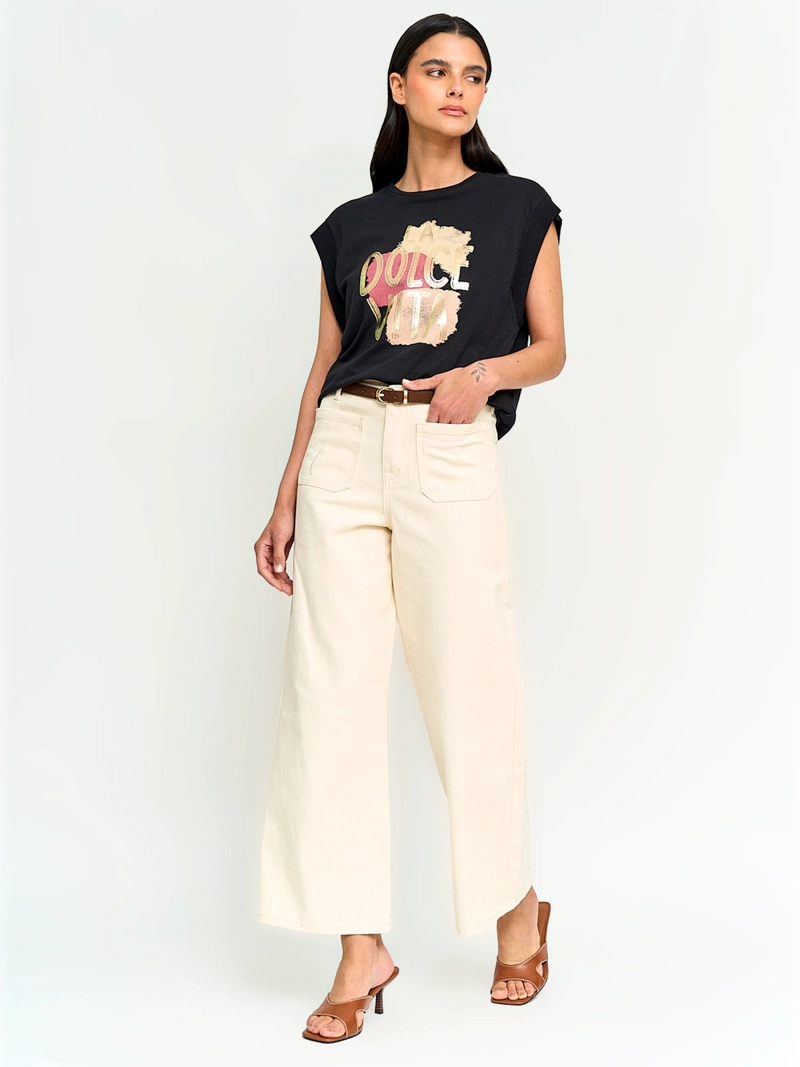 POLERA MUJER SFERA ALGODÓN MANGA CORTA - 4