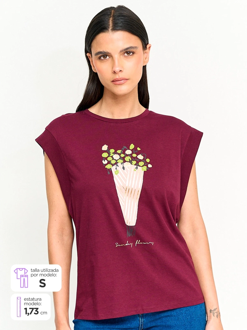 POLERA MUJER SFERA ALGODÓN MANGA CORTA - 1