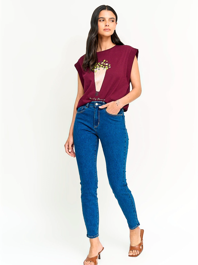 POLERA MUJER SFERA ALGODÓN MANGA CORTA - 4