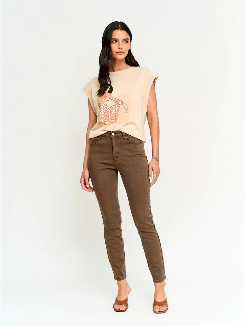 POLERA MUJER SFERA ALGODÓN MANGA CORTA - 4