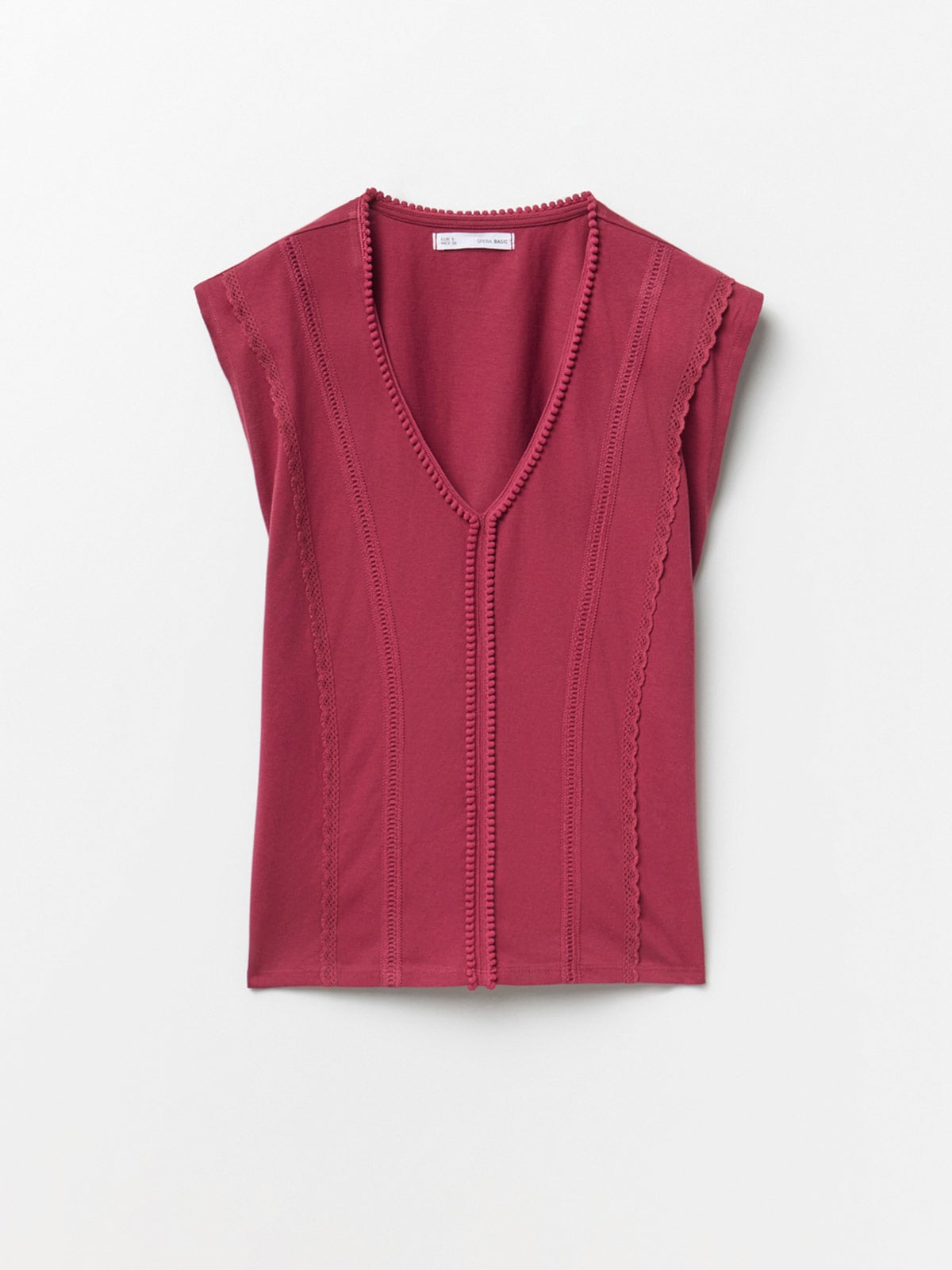 POLERA MUJER SFERA ALGODÓN SIN MANGAS BOLITAS - 3