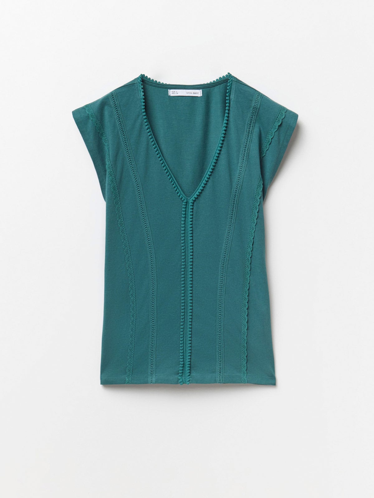 POLERA MUJER SFERA ALGODÓN SIN MANGAS BOLITAS - 4