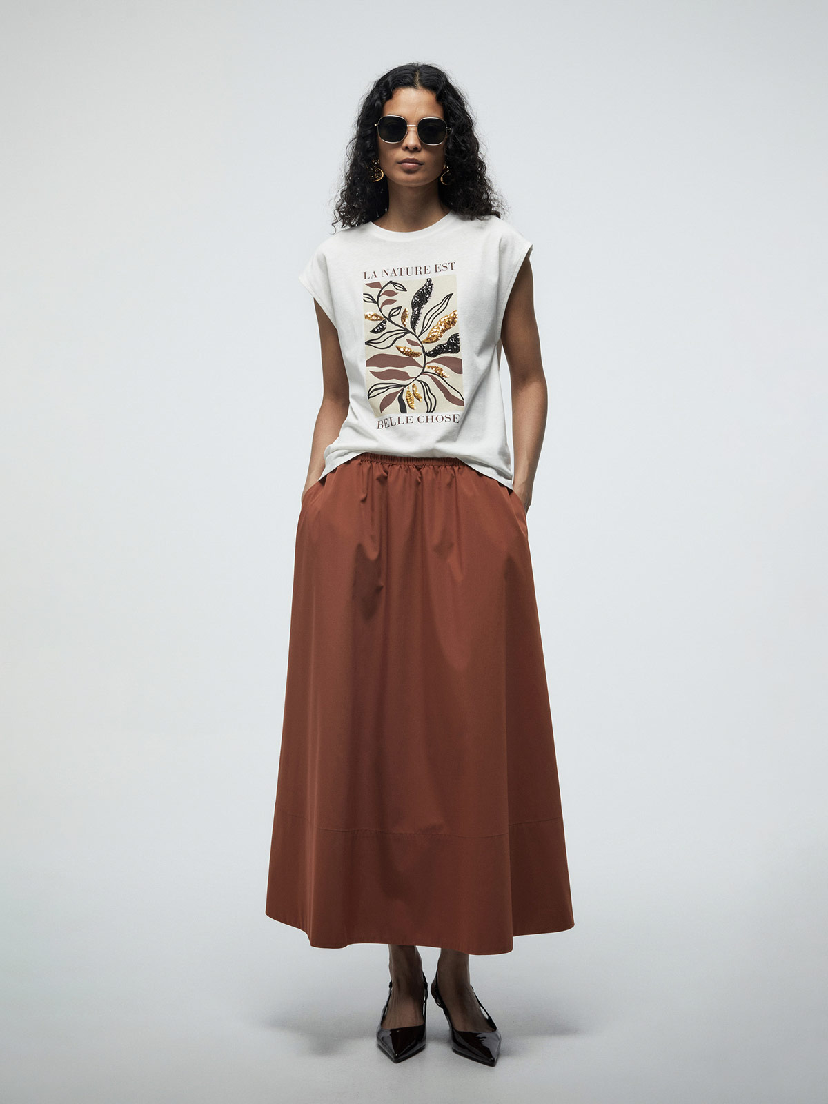 POLERA MUJER SFERA ALGODÓN MANGA CORTA - 1