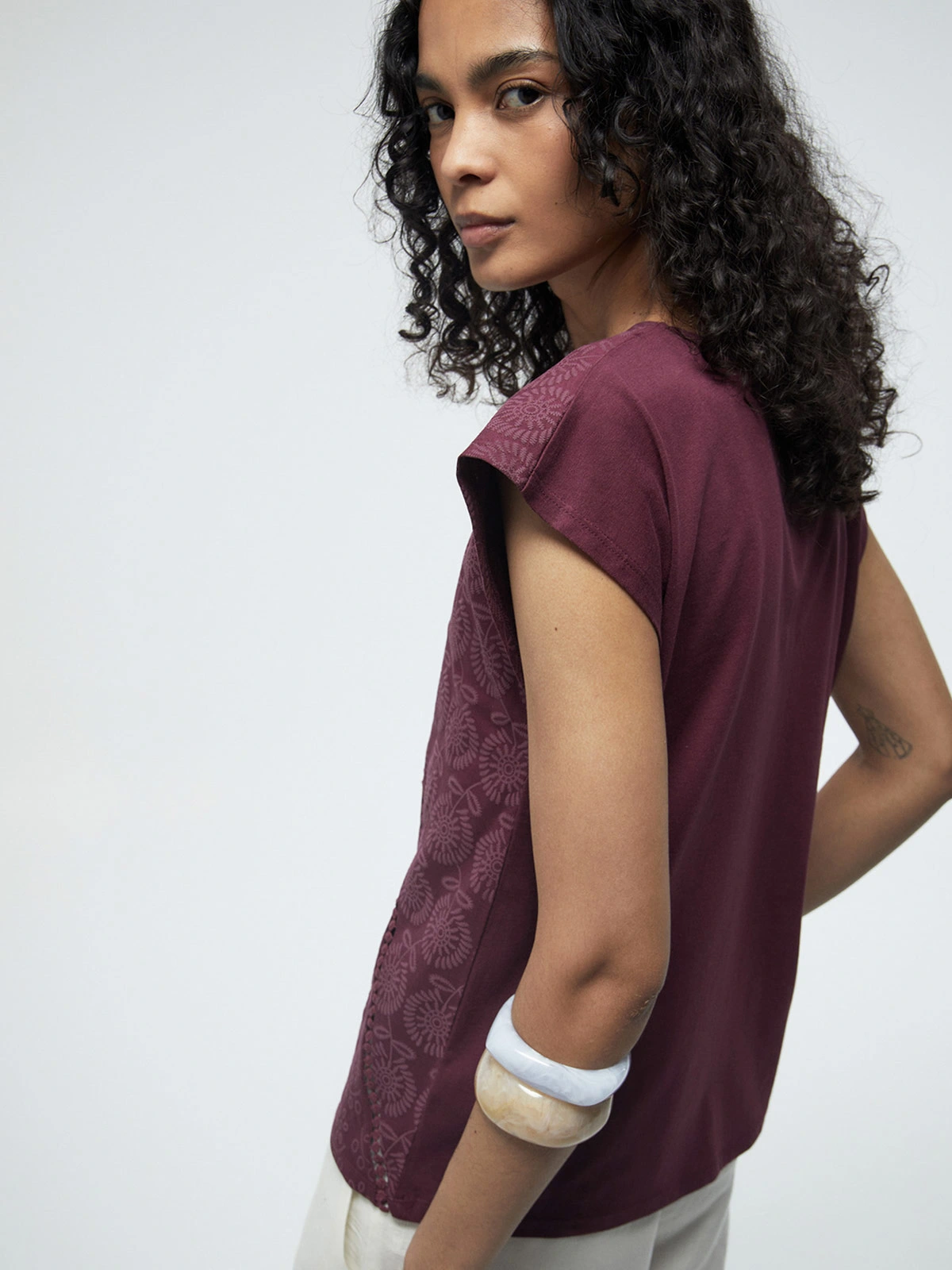 POLERA MUJER SFERA ALGODÓN MANGA CORTA - 2