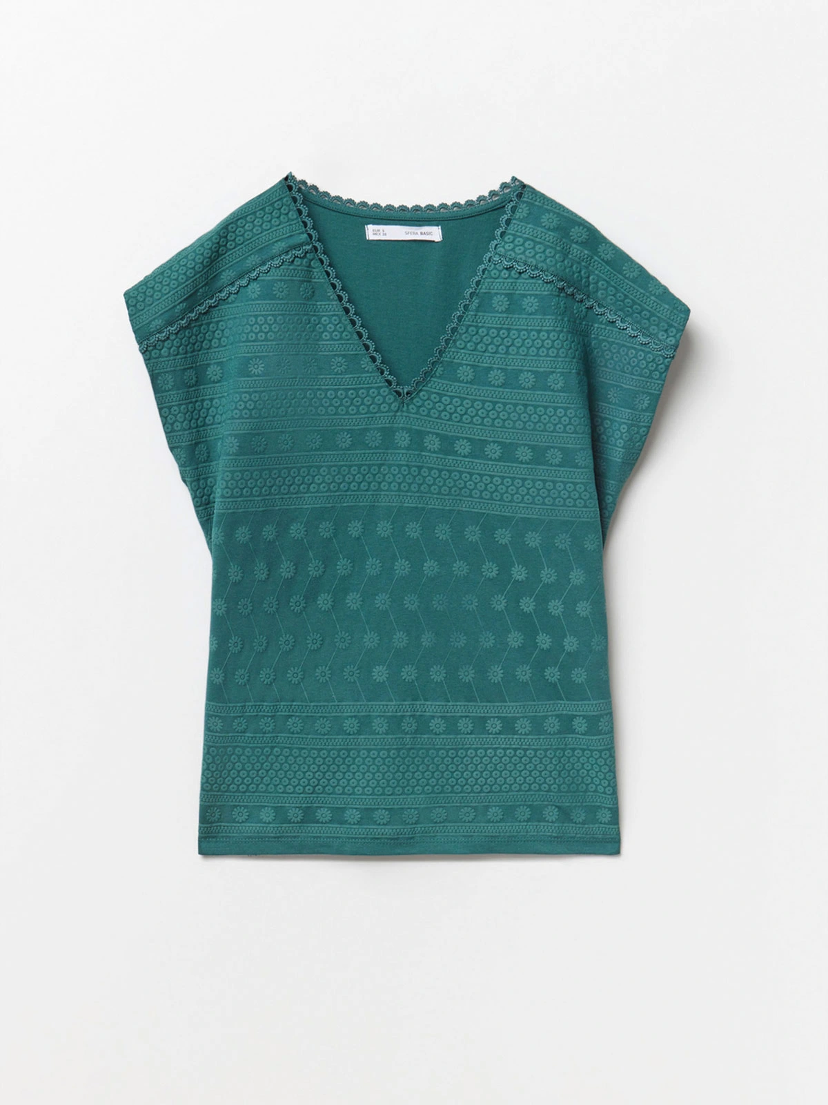 POLERA MUJER SFERA ALGODÓN MANGA CORTA - 4