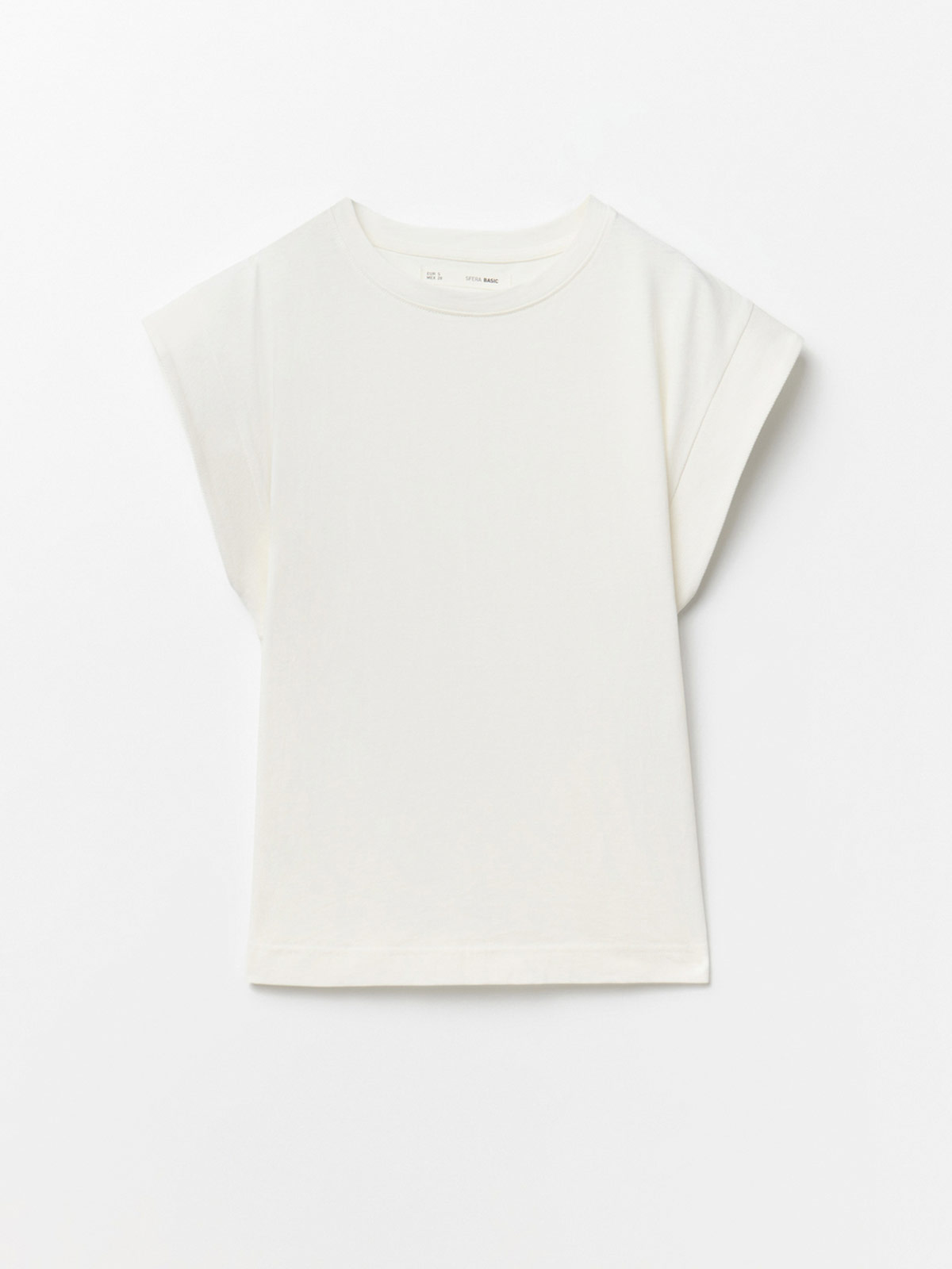 POLERA MUJER SFERA ALGODÓN MANGA CORTA BÁSICA - 4