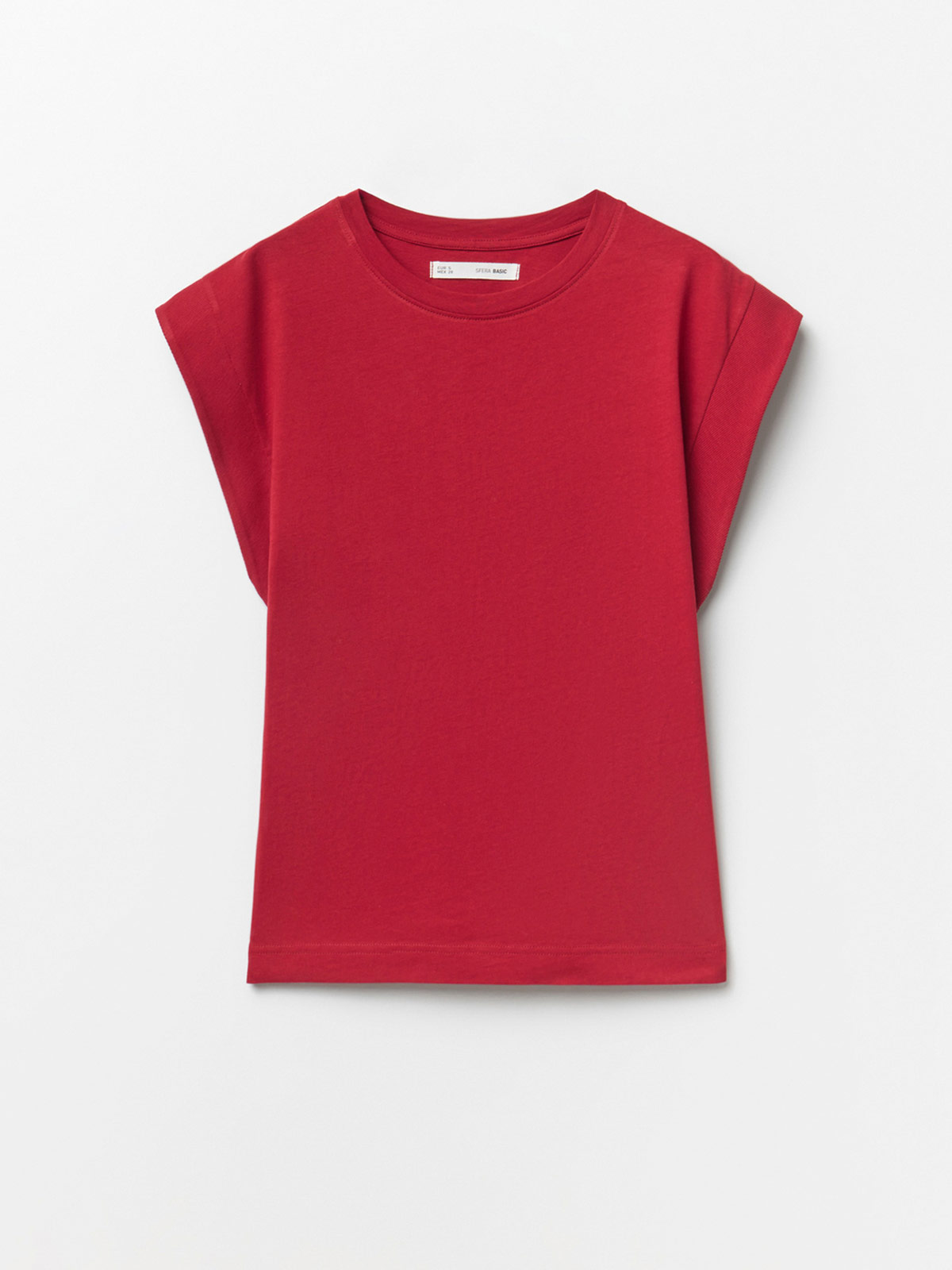 POLERA MUJER SFERA ALGODÓN MANGA CORTA BÁSICA - 4