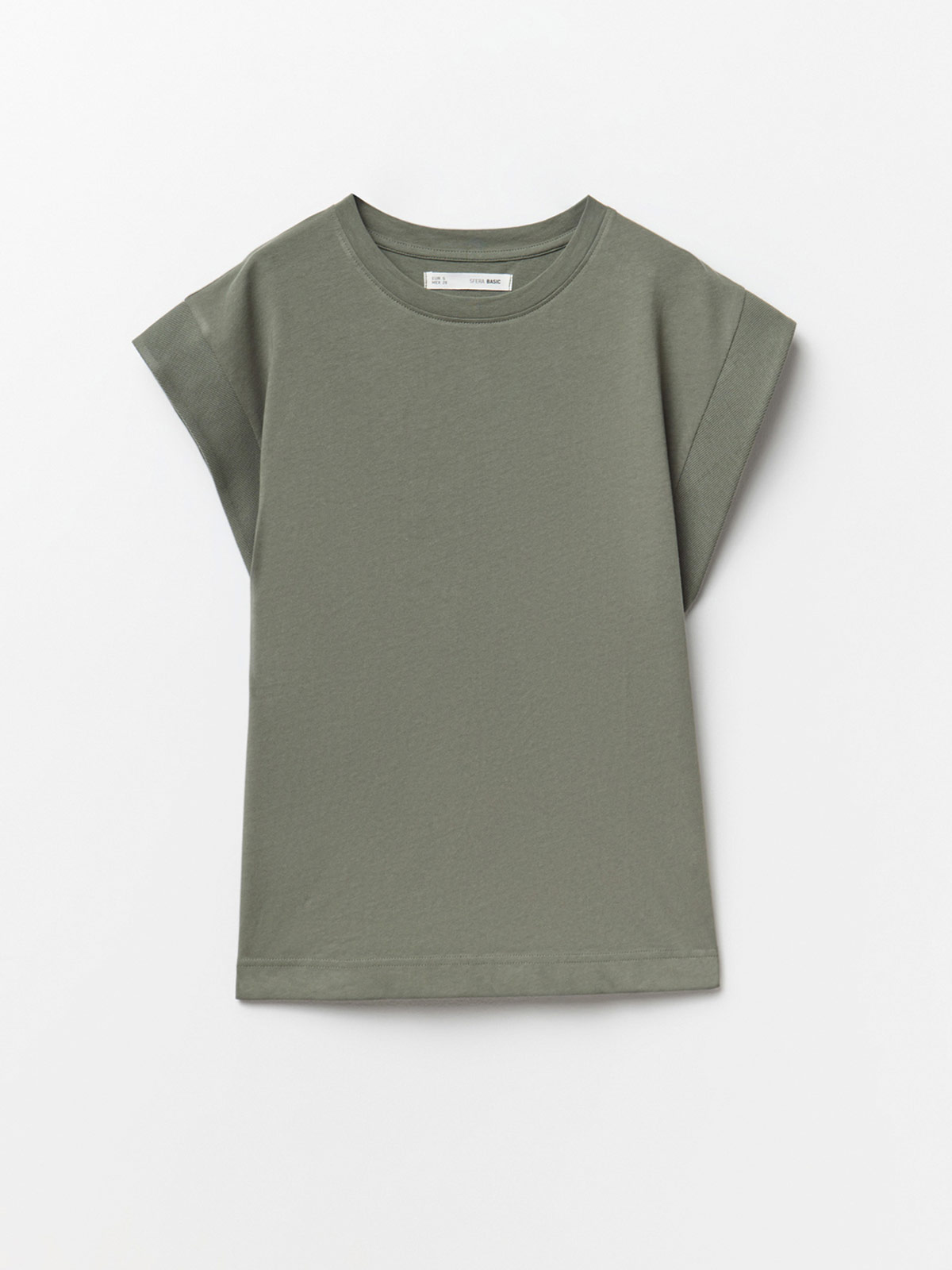POLERA MUJER SFERA ALGODÓN MANGA CORTA BÁSICA - 4