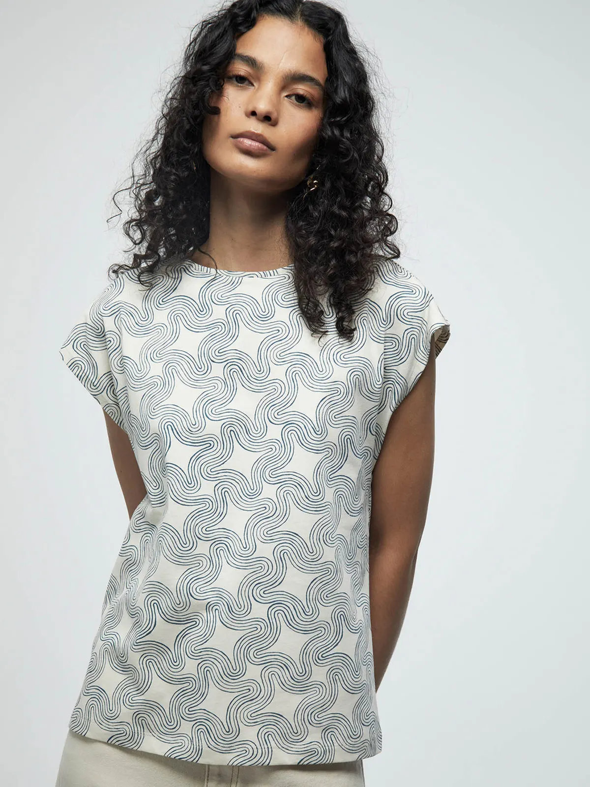 POLERA MUJER SFERA ALGODÓN MANGA CORTA - 2