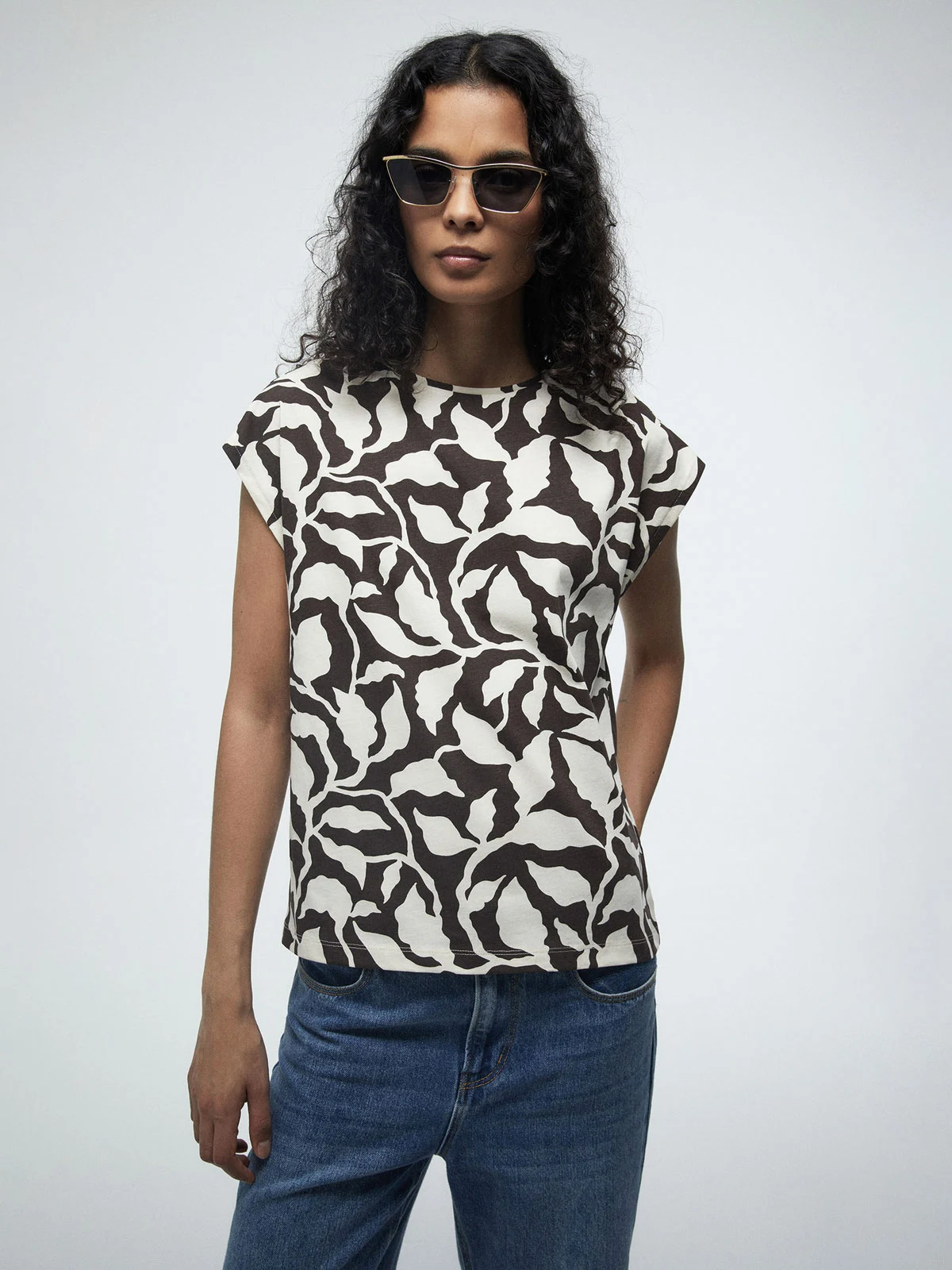 POLERA MUJER SFERA ALGODÓN MANGA CORTA - 1