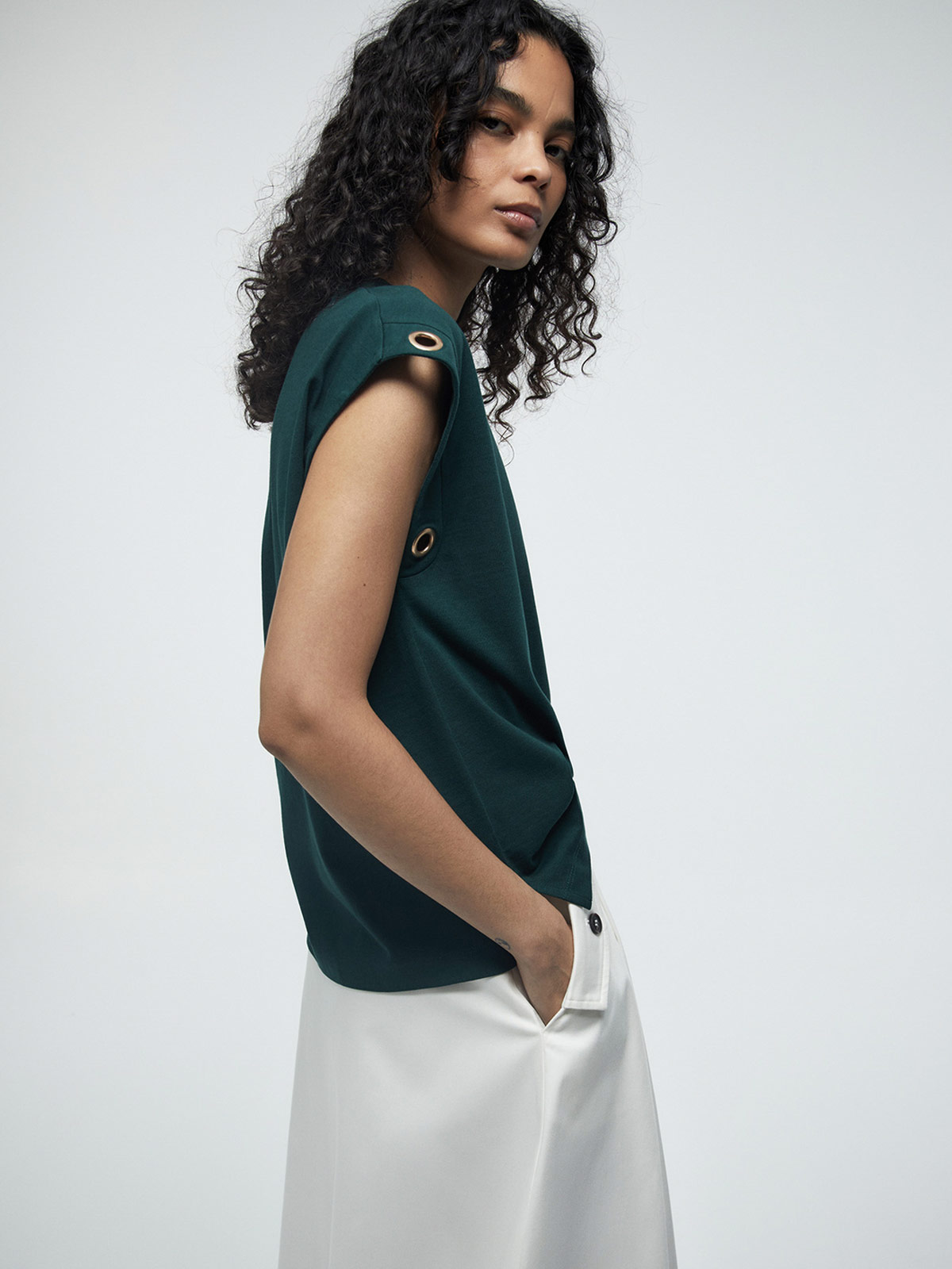 POLERA MUJER SFERA ALGODÓN MANGA CORTA - 2