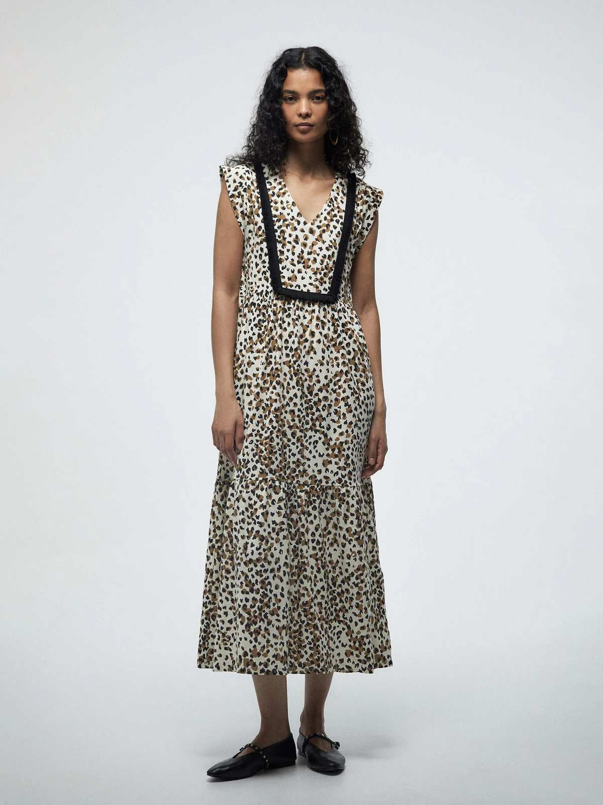 VESTIDO MUJER SFERA ALGODÓN LARGO - 1
