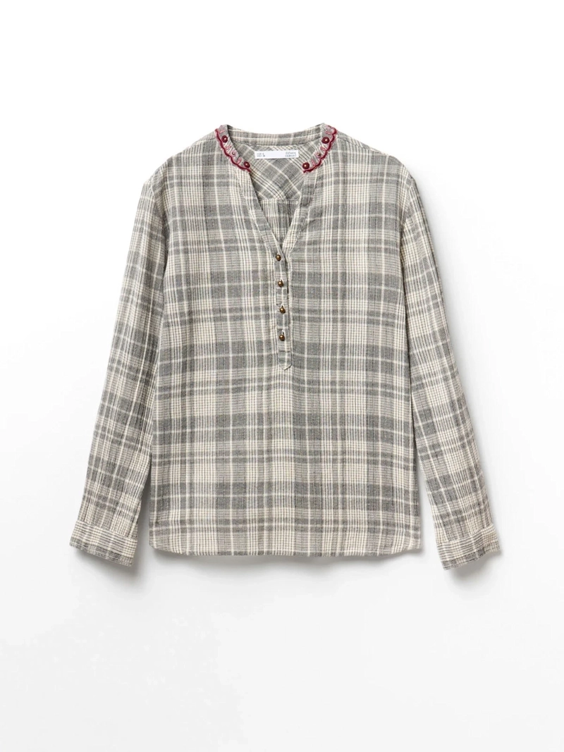 BLUSA MUJER SFERA ALGODÓN MANGA LARGA - 6