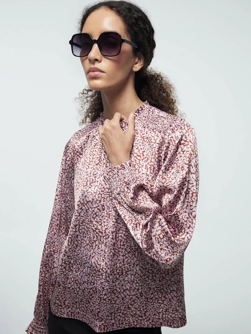 BLUSA MUJER SFERA MANGA LARGA FRUNCIDO - 2
