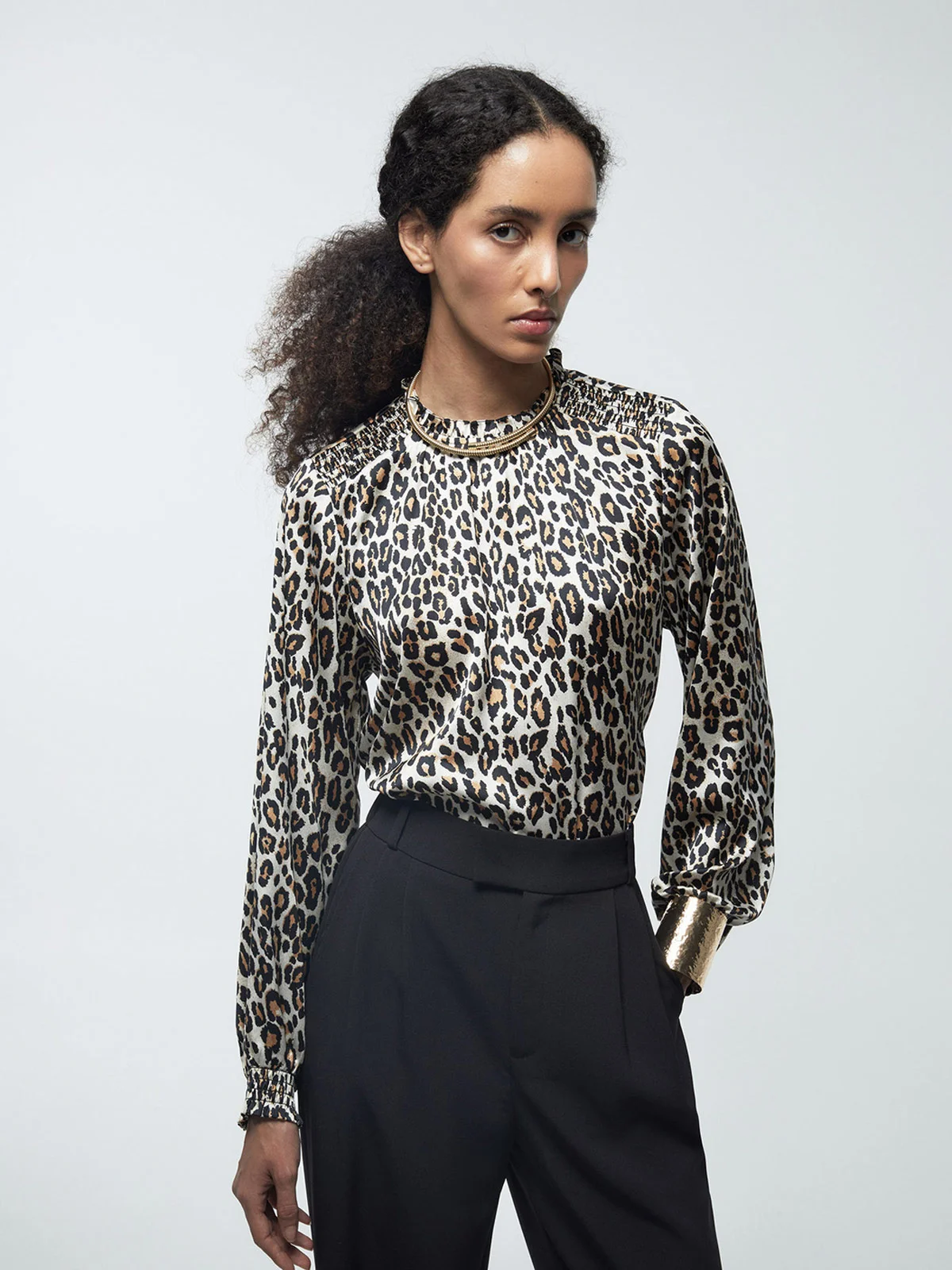 BLUSA MUJER SFERA MANGA LARGA FRUNCIDO - 2