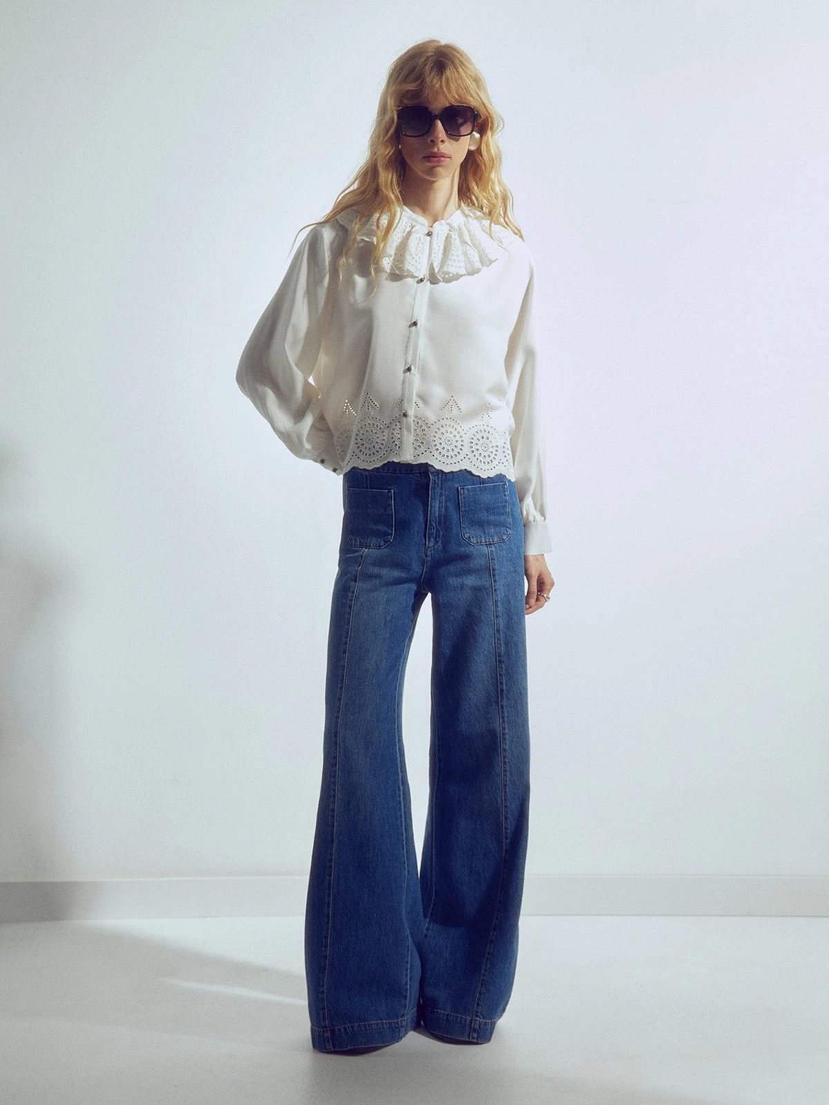 BLUSA MUJER SFERA MANGA LARGA - 1