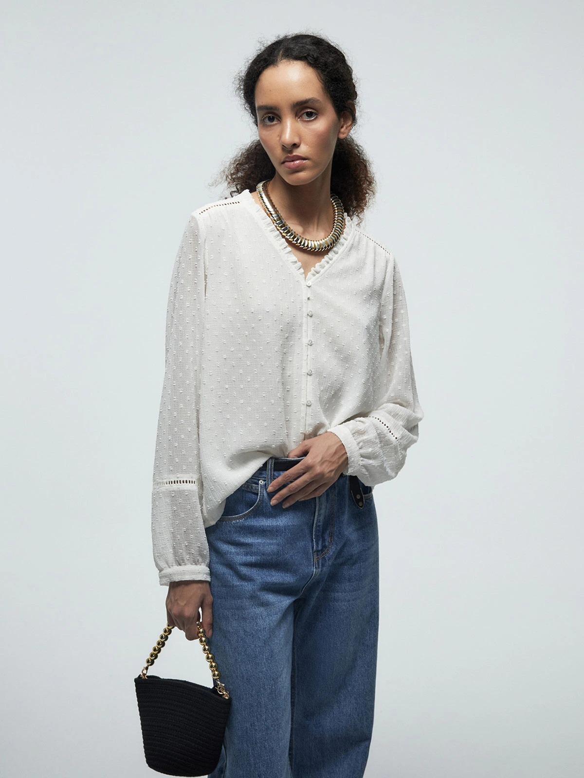 BLUSA MUJER SFERA MANGA LARGA - 2