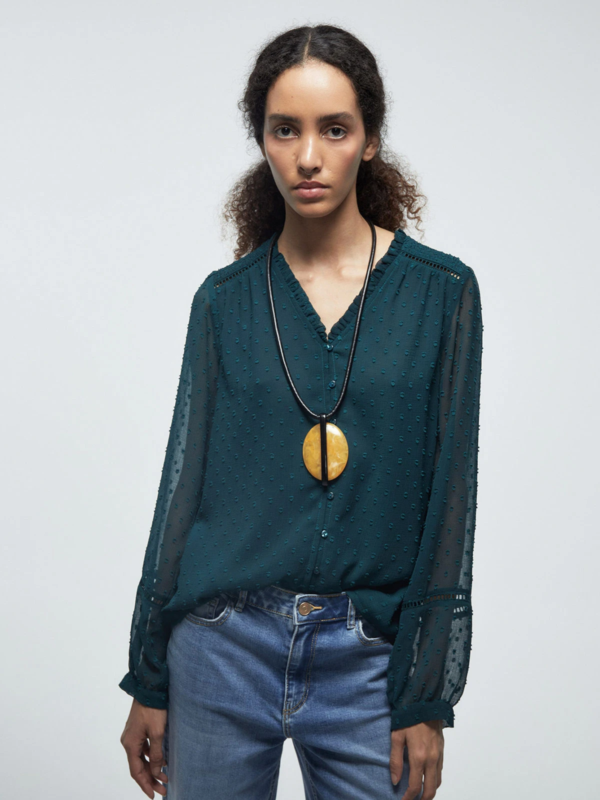 BLUSA MUJER SFERA MANGA LARGA - 2