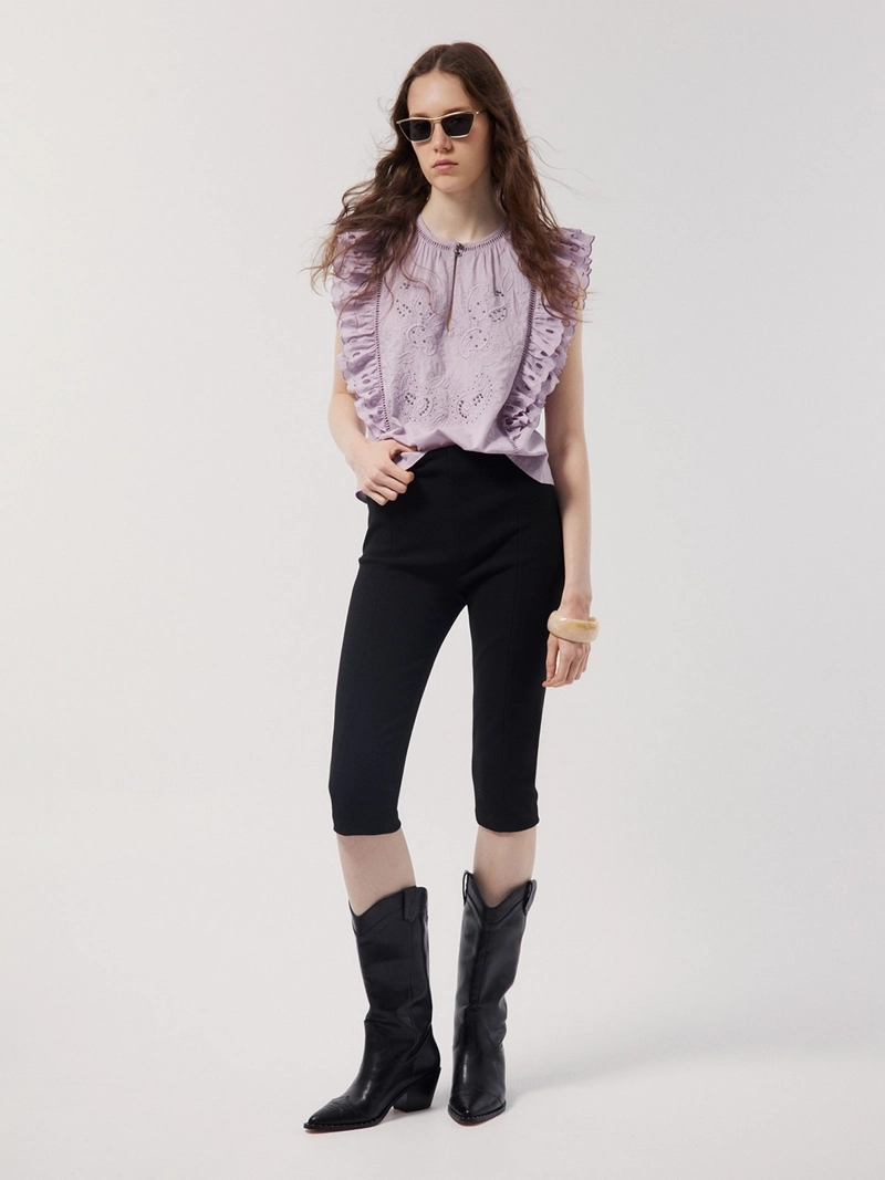 BLUSA MUJER SFERA ALGODÓN SIN MANGAS RUFFLE - 2