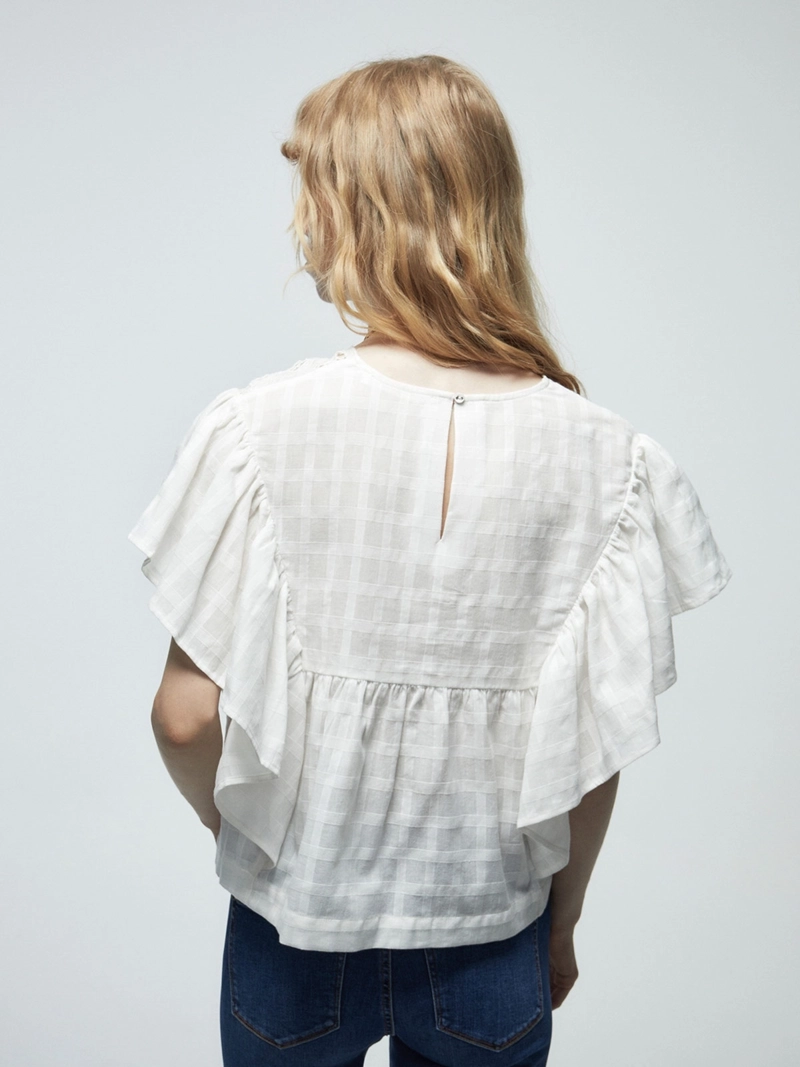 BLUSA MUJER SFERA ALGODÓN MANGA CORTA - 3