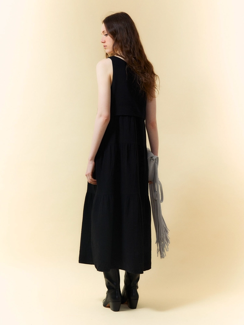 VESTIDO MUJER SFERA ALGODÓN LARGO - 3
