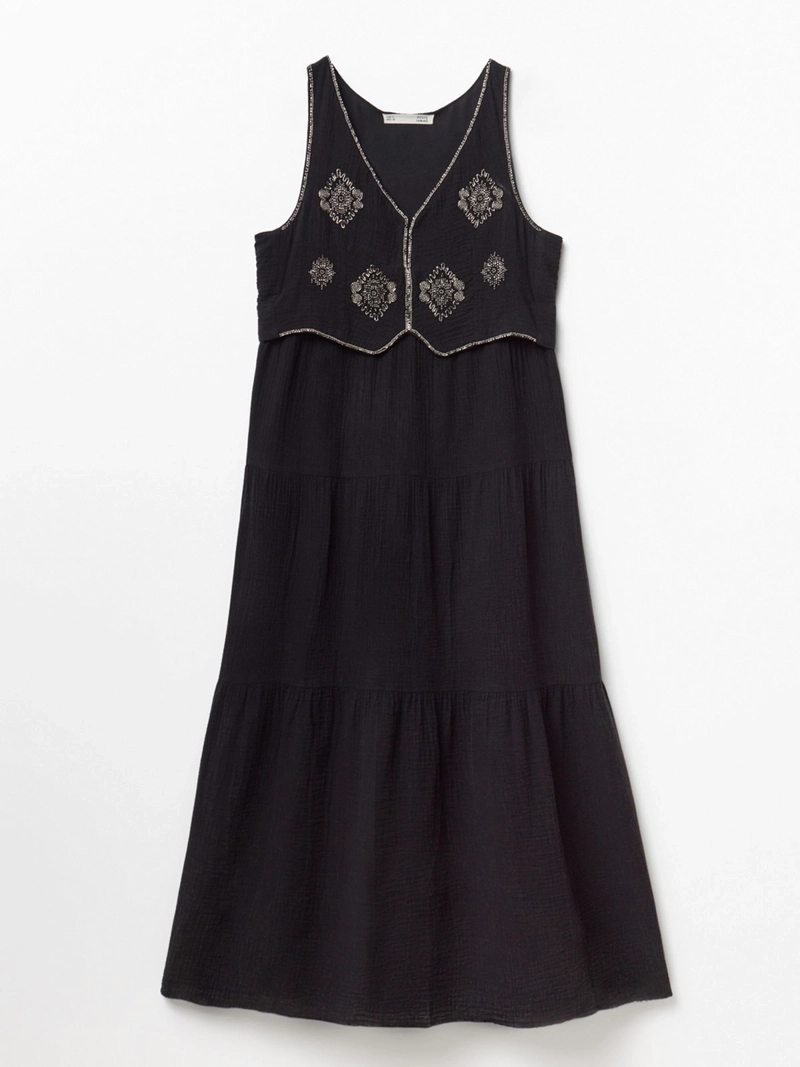 VESTIDO MUJER SFERA ALGODÓN LARGO - 5