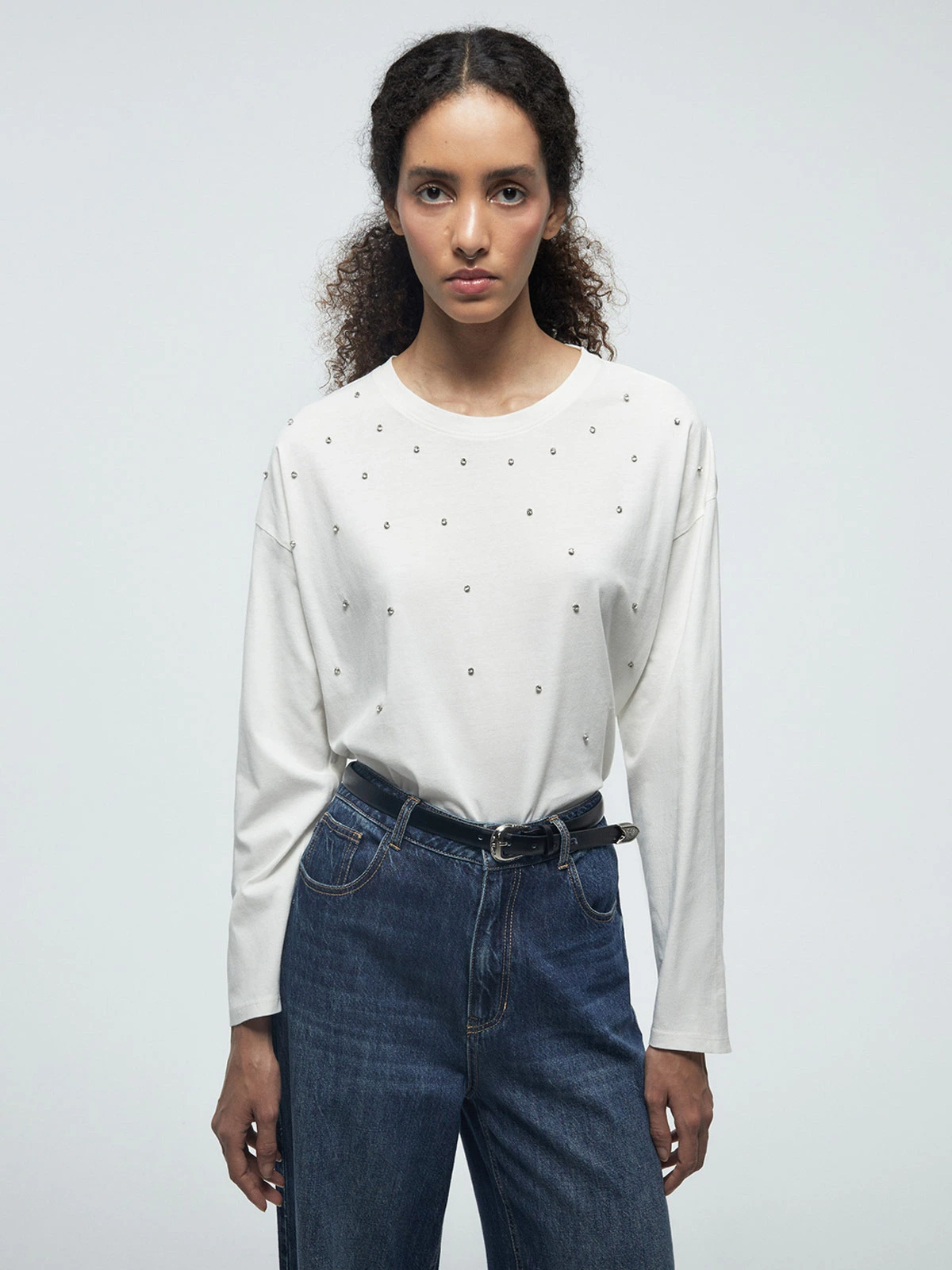 POLERA MUJER SFERA ALGODÓN MANGA LARGA - 2