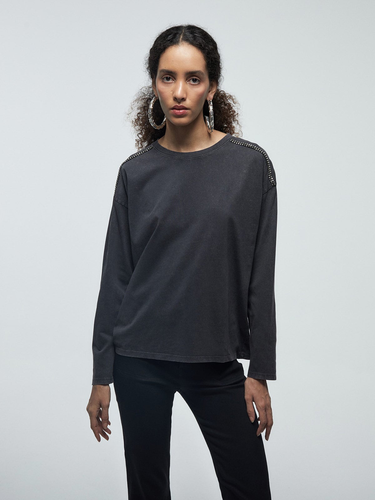 POLERA MUJER SFERA ALGODÓN MANGA LARGA - 2