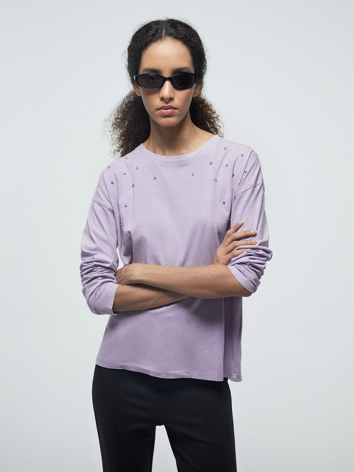 POLERA MUJER SFERA ALGODÓN MANGA LARGA - 2