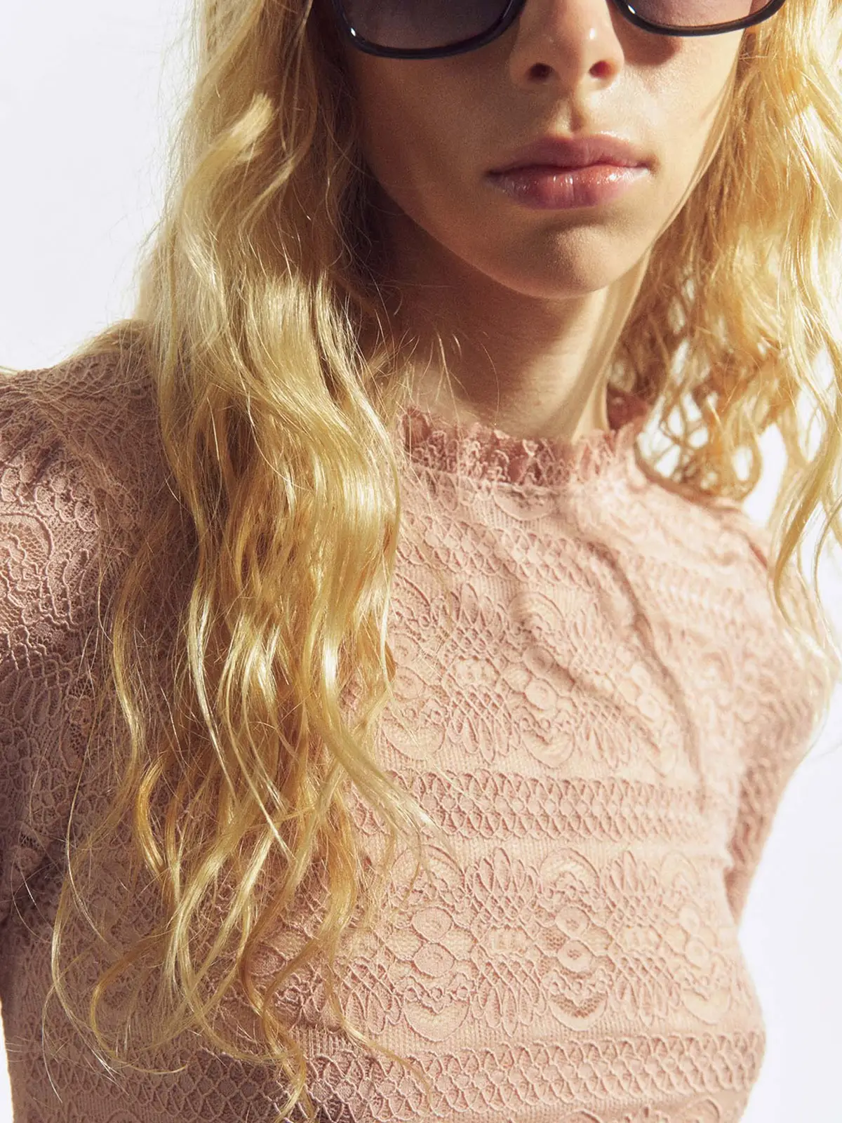 POLERA MUJER SFERA MANGA LARGA CROCHET - 4