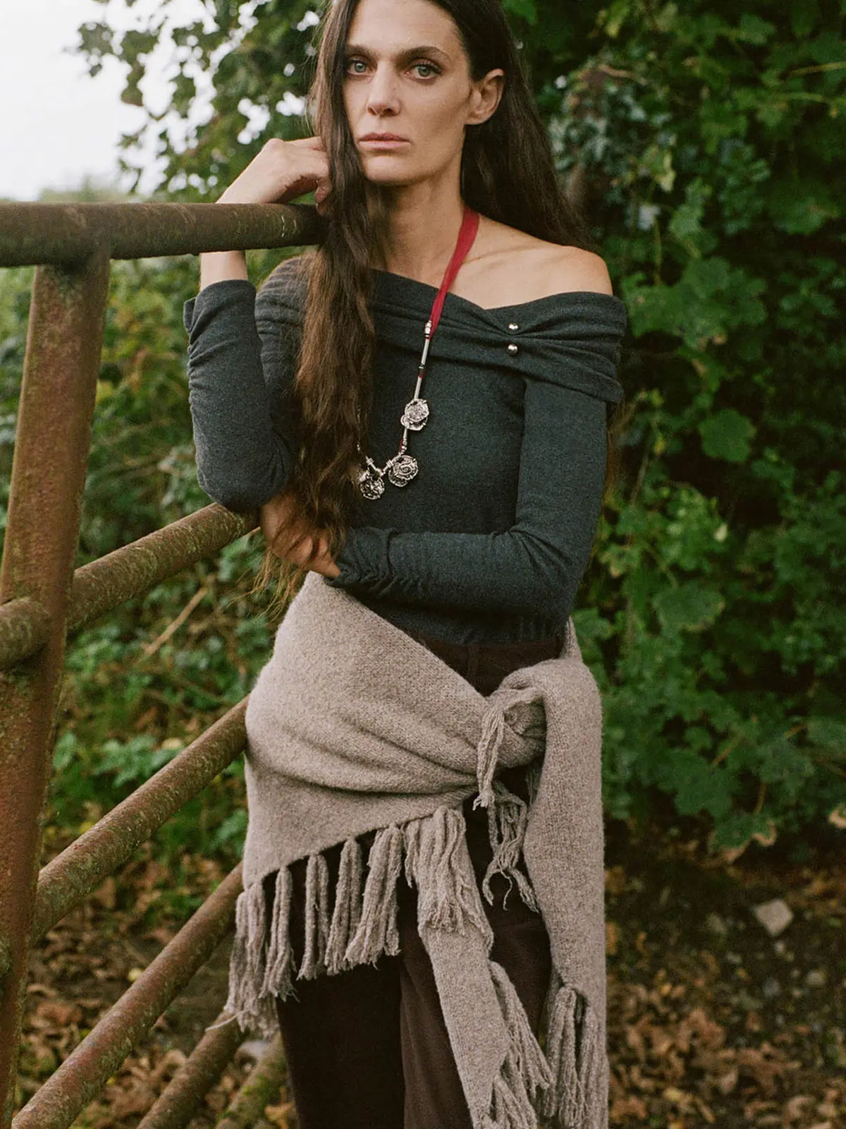 POLERA MUJER SFERA ALGODÓN MANGA LARGA CROCHET - 1
